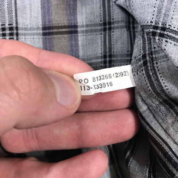 Tommy Bahama Mens Large Button Up Grey Checkered Shirt Tencel Lyocel Guys - Picture 5 of 9